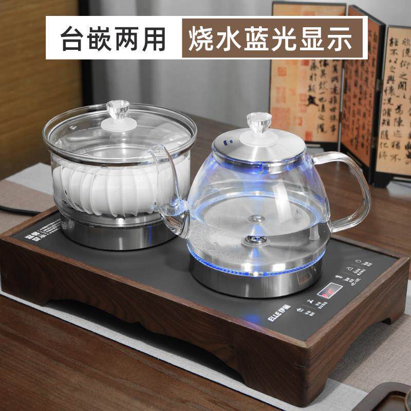 玻璃烧水壶底部全自动上水茶台一体抽水烧煮茶台嵌电茶炉