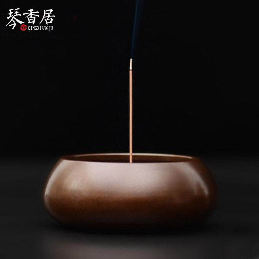 纯铜香炉黄铜钵式苏工檀香盘香炉供奉供佛线 线香宣德炉茶道香薰