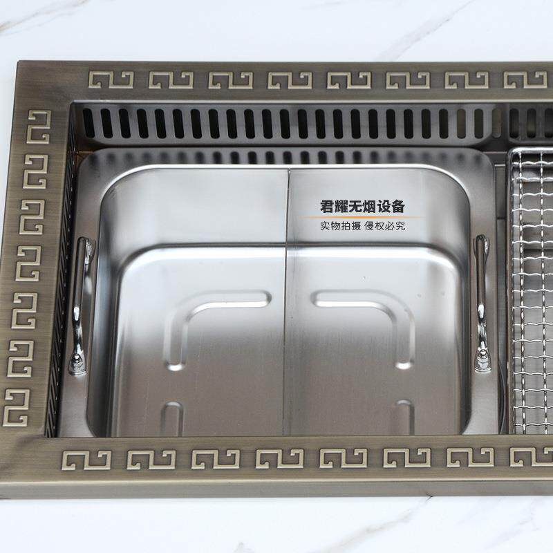 火锅店配件方锅锅具串串加厚商用不锈钢鸳鸯火锅盆四味清汤涮火锅