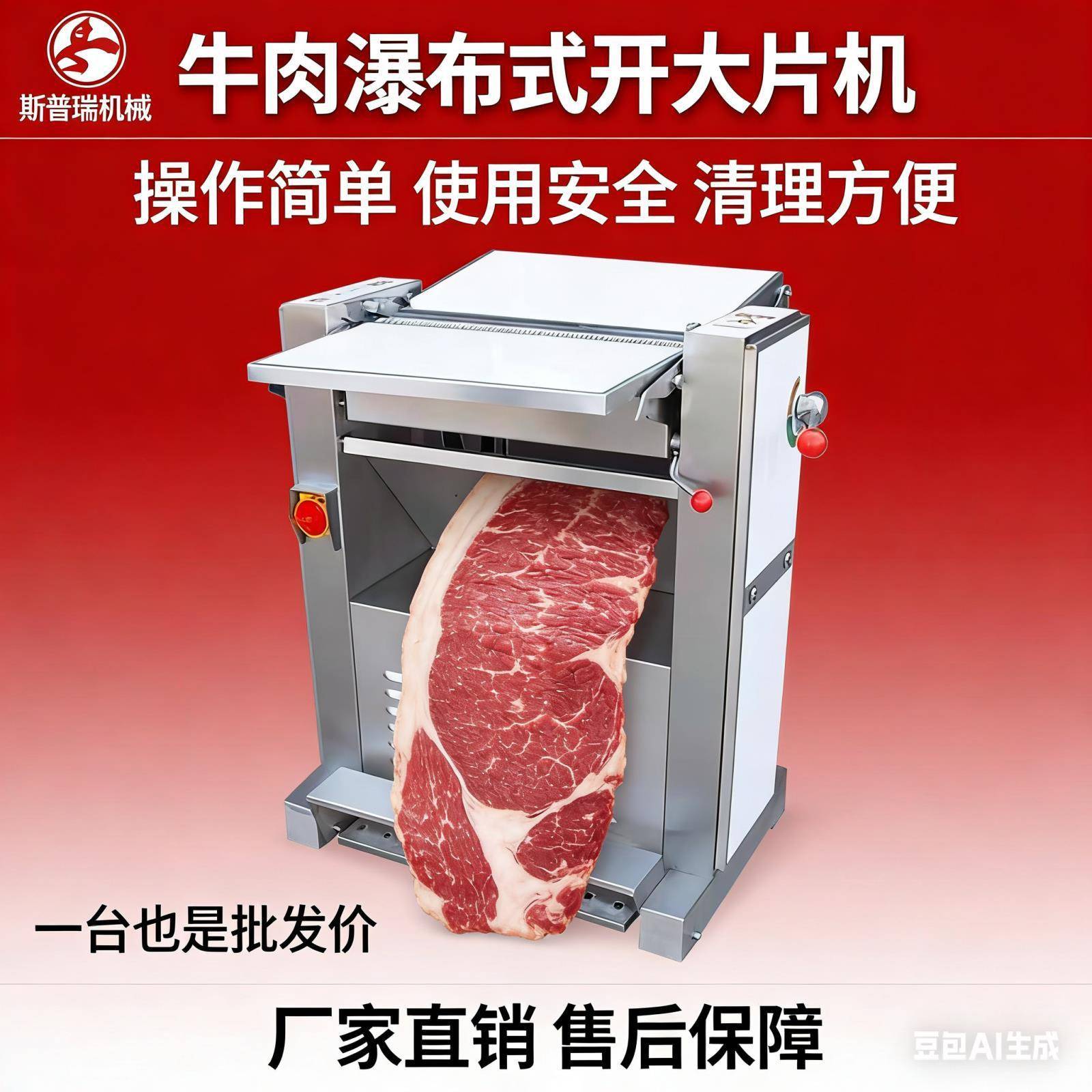 机设备大片牛肉商用肉类不锈钢开片机设备猪肉机设开片