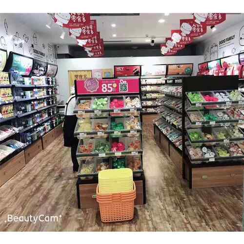 003供应超零市食展示货架散称休架闲食品货便利店散装展示柜食零
