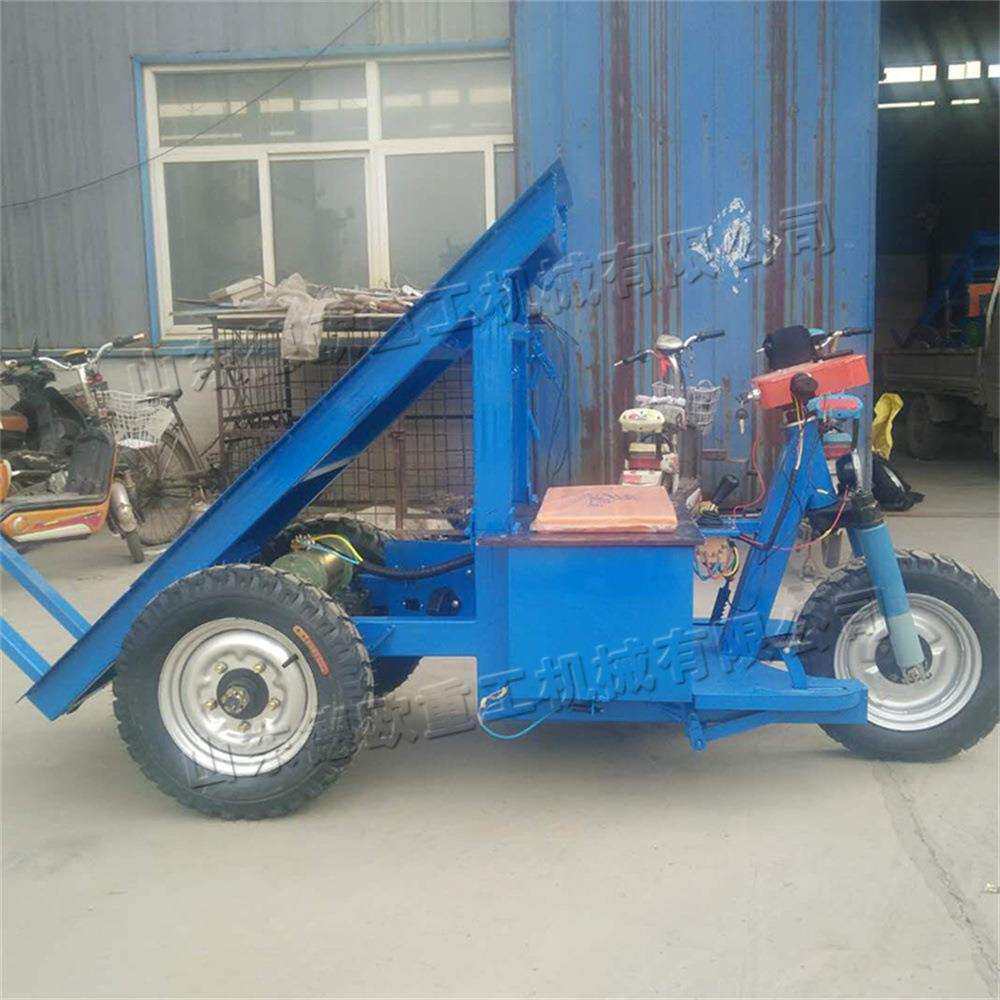 电动座驾式拉砖车 骑行式三轮窑厂干坯车 手摇自卸平板运输车