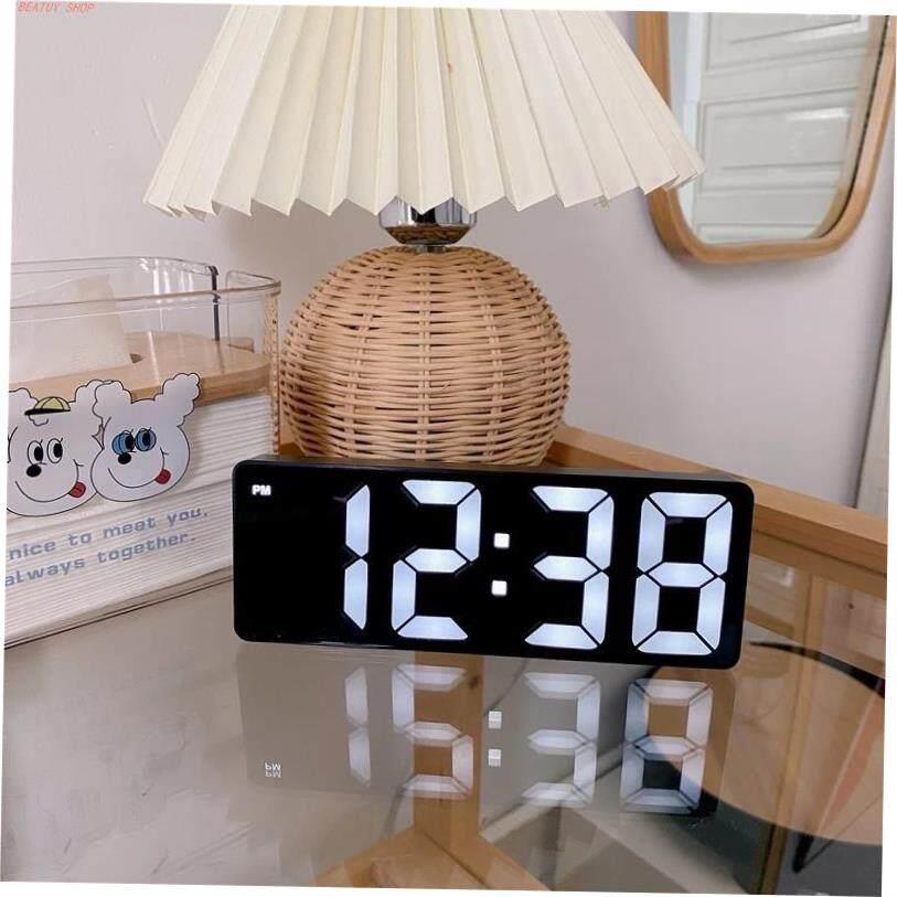 Smart LED Clock Bedside Digital Alarm Clocks Desktop Table E - 实物图