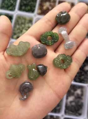 玉石玉料 和田玉多宝中国结配饰 莲花散珠发簪古风diy配件批发