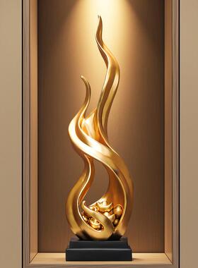 风生水起抽象艺术摆件高端大气家居客厅玄关壁龛雕塑细长高装饰品