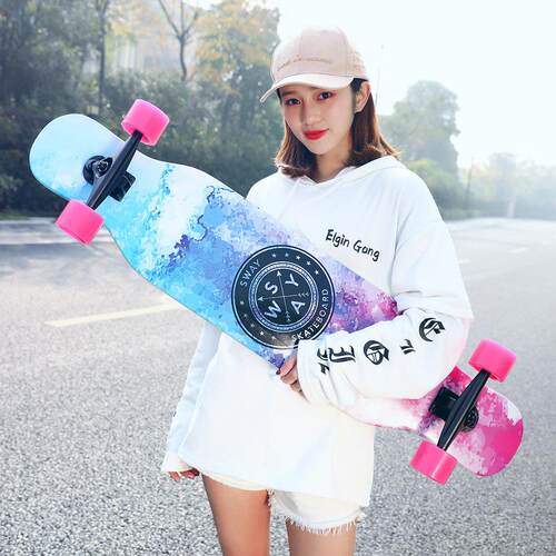 SWAY斯威厂家女生长板专业四轮滑板初学者儿童舞板滑板车制版