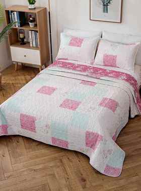 季榻榻米夹通棉床缝盖单件四用加厚绗zh-023被防滑床单三件套单人