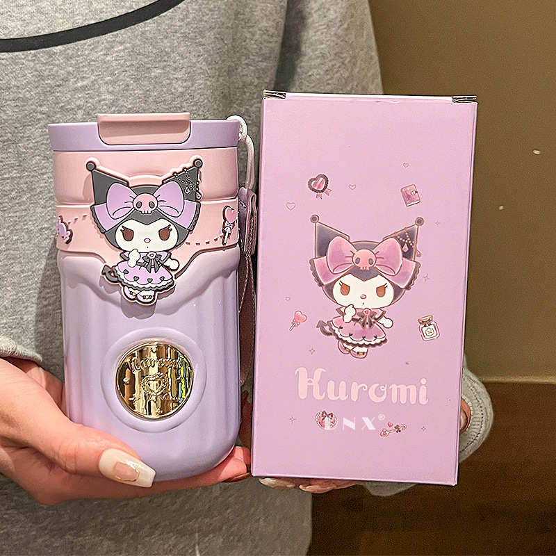 儿童保温杯卡通不锈钢办公室咖啡杯女生可爱双饮水杯