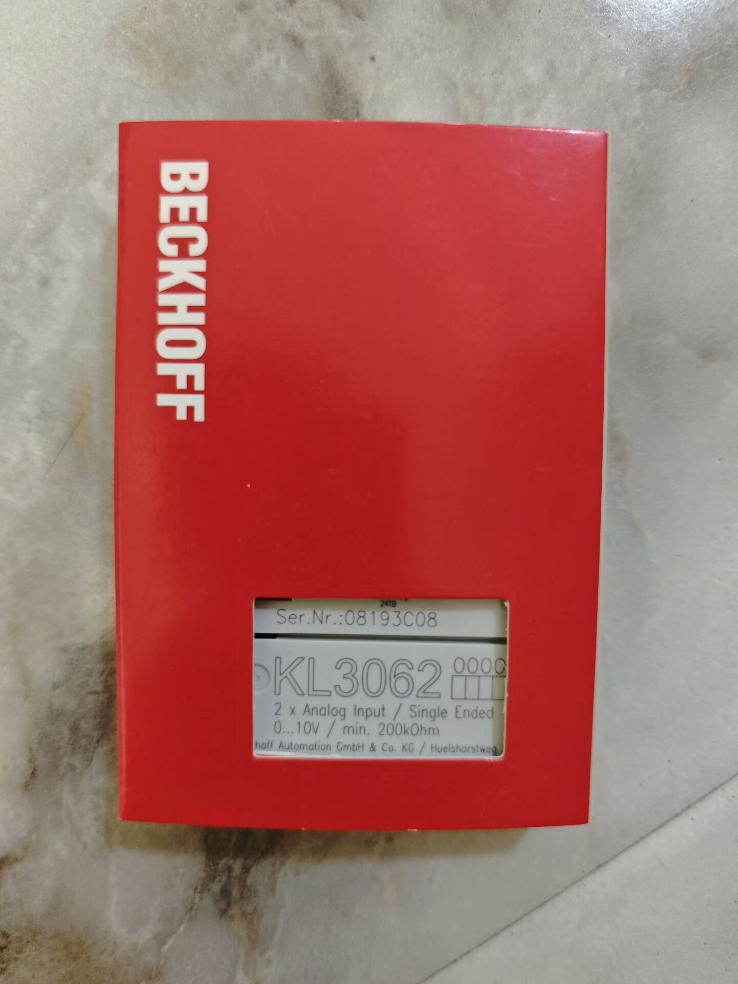 倍福KL3062模块，2路模拟输入，0-10V，成色漂亮带包