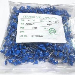 高压瓷片安规Y电容250V/400V 102M 222M 472M 脚距7.5/10MM 整包