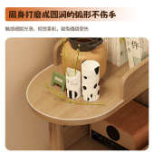 客厅沙发边几收纳架子储物柜子小型书架落地置物架储物柜落地木质