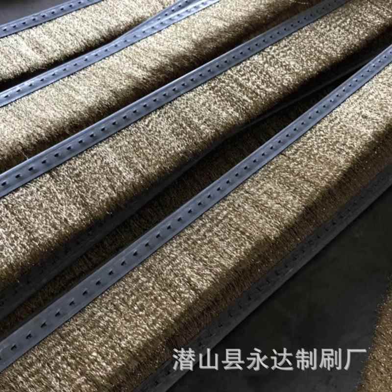 厂家直供304不锈钢丝条刷 工业机械除污条刷 清洁打磨铜丝毛刷条