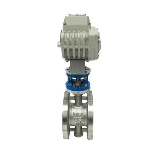 不锈钢法兰电动蝶阀D943W-16P正304不锈钢蝶阀DN80电动蝶阀开关型