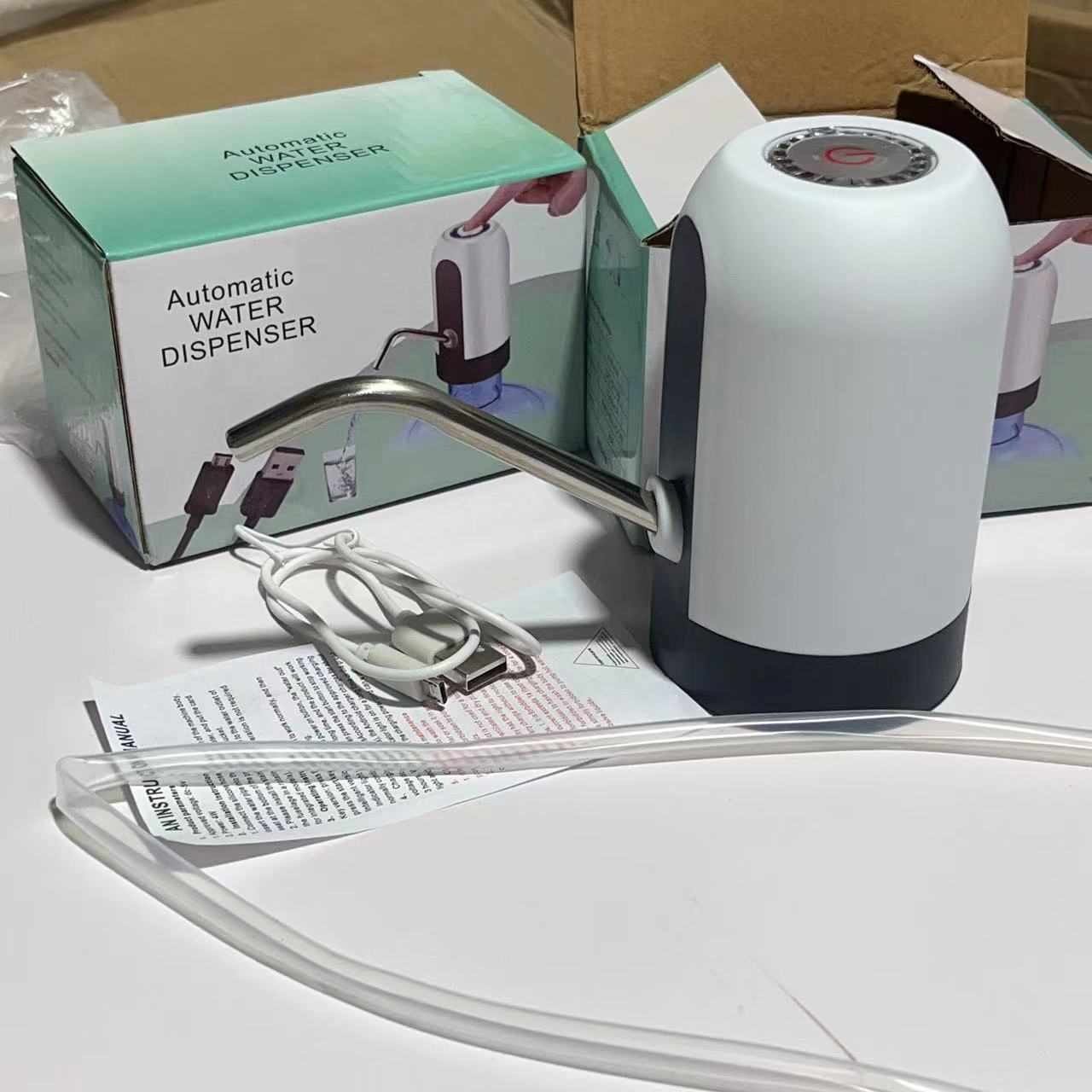 出欧美！充电式！纯净水取水器桶装水抽水器自动蓝光上水机！