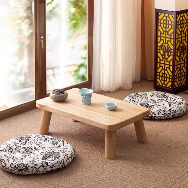 高档日式飘窗小桌简实木榻榻米茶几约炕桌烧桐桌木方桌窗台桌国学