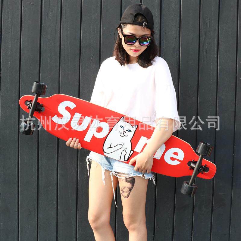 成人四轮滑板长板舞板整板组装好扁担长板支架轮子组合