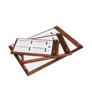 实木菜单夹板a4立牌价目展示牌胡桃木桌面排版菜单打印设计制作