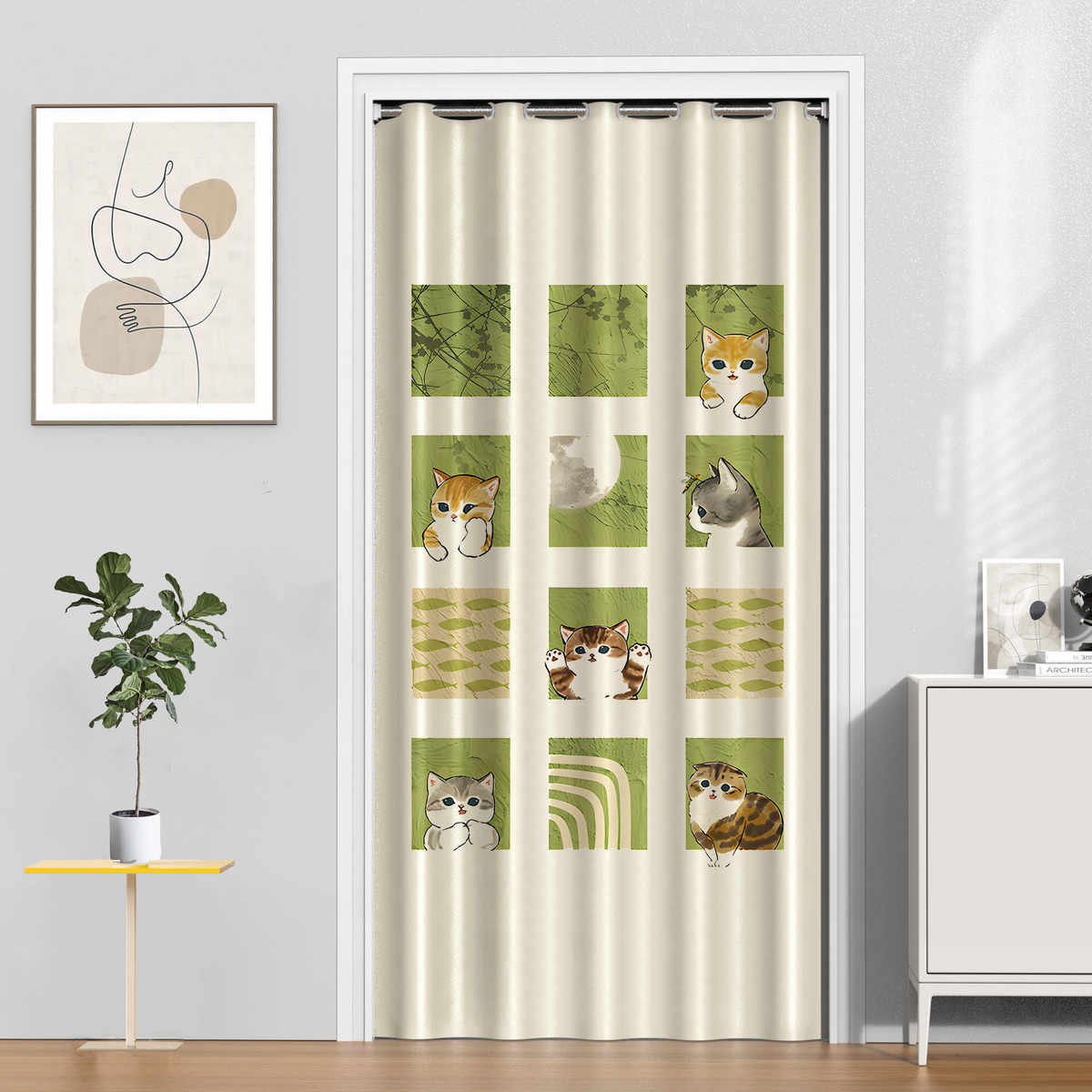 房间软新款门帘防窗帘冷气窥年2023卧室家用隔断遮挡帘出租屋分隔