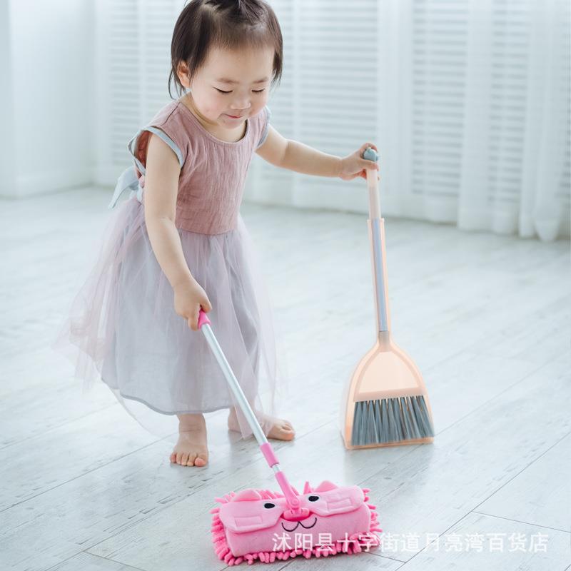 儿童拖把扫把套装迷你拖把卡通宝宝玩具儿童扫把套装幼儿园拖布