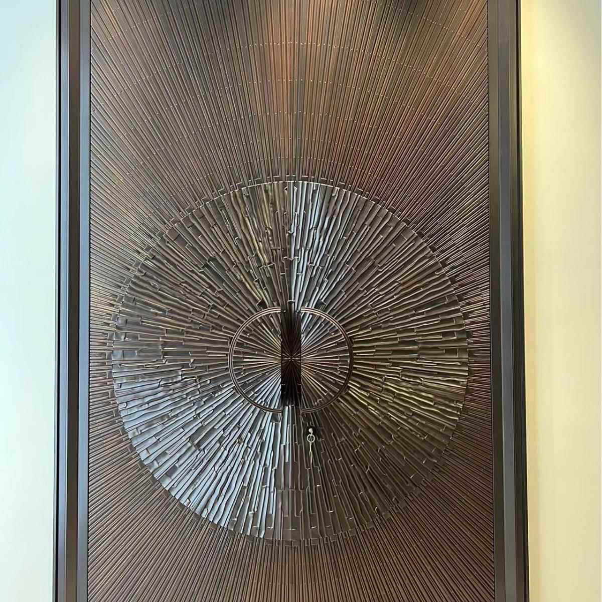 高温氟碳漆双面8个厚铝板门精雕铝门智能入户门装甲门工厂直供