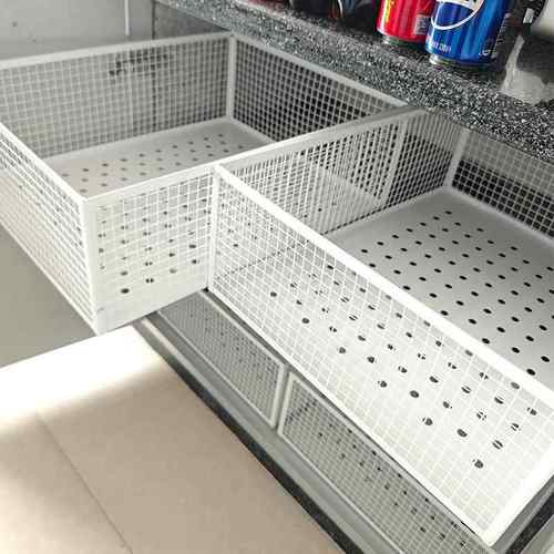 定制网格篮整体橱柜拉篮抽屉式拉篮厨房收纳篮衣柜整理抽拉带滑轨