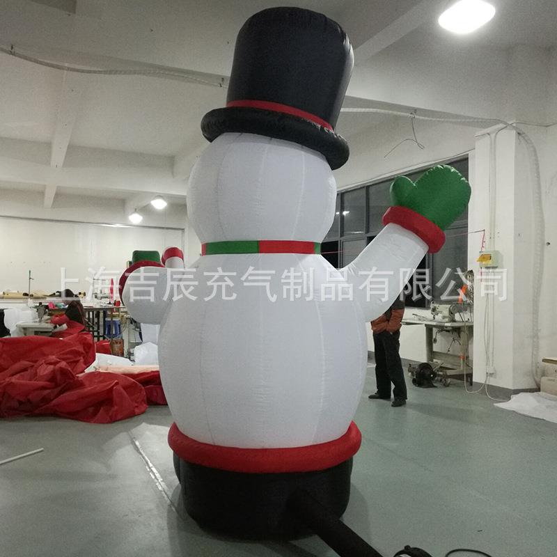 卡通充气雪人卡通模型圣诞活动庆典人偶气模车缝工艺气模