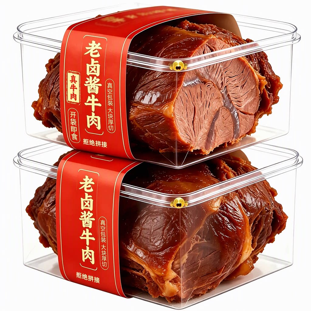 厚切酱卤牛肉整肉原切开袋即食低卡脂健身代餐下酒解馋旗舰店零食