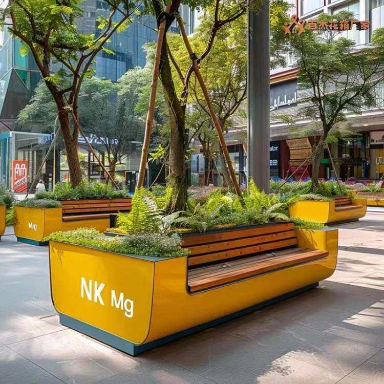 户外花箱坐凳街道广场座椅花架园林景观花盆种植箱家用座椅厂家