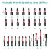 厂无品牌 家电动螺丝刀头强磁批高硬钨钢度披十字防滑披头冲击强