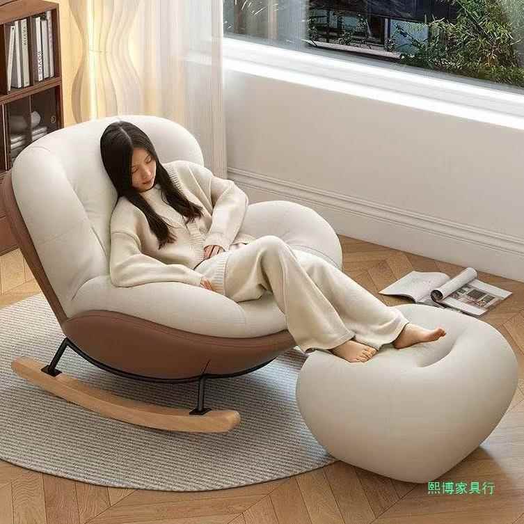 牛摇摇家用午睡懒无品牌/人沙蜗发轻奢网红厅休闲椅可椅躺客成人