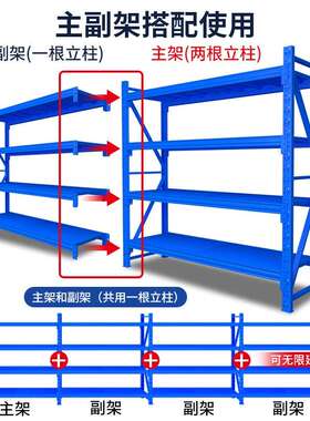 货架厂家直重销型OVG仓储货家用置加物架展示架厚多层钢材铁架架