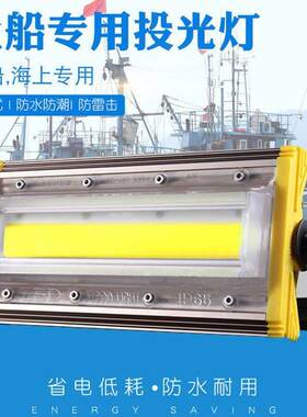 12v24v船用探照灯户外防水渔船照明灯快艇强光射灯220vLED投光灯