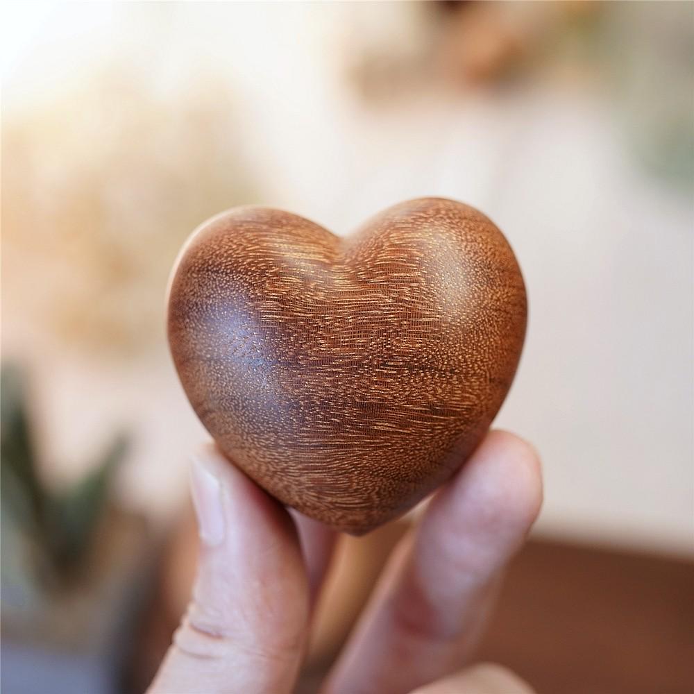 送的檀小刻小作坊摆件手把木雕整实木bc10joe爱心/一颗绿紫檀木件