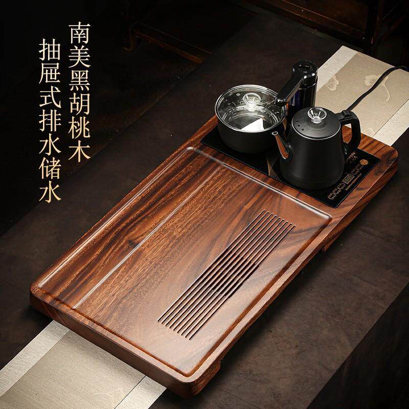 南木美胡桃木茶HTM001盘茶全自动一体套泡装家具用办公室原实茶托