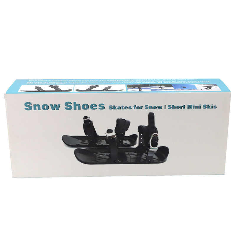 二代薄款滑雪鞋尼龙金属扣迷你滑雪板冬季户外可穿戴通用滑雪工具