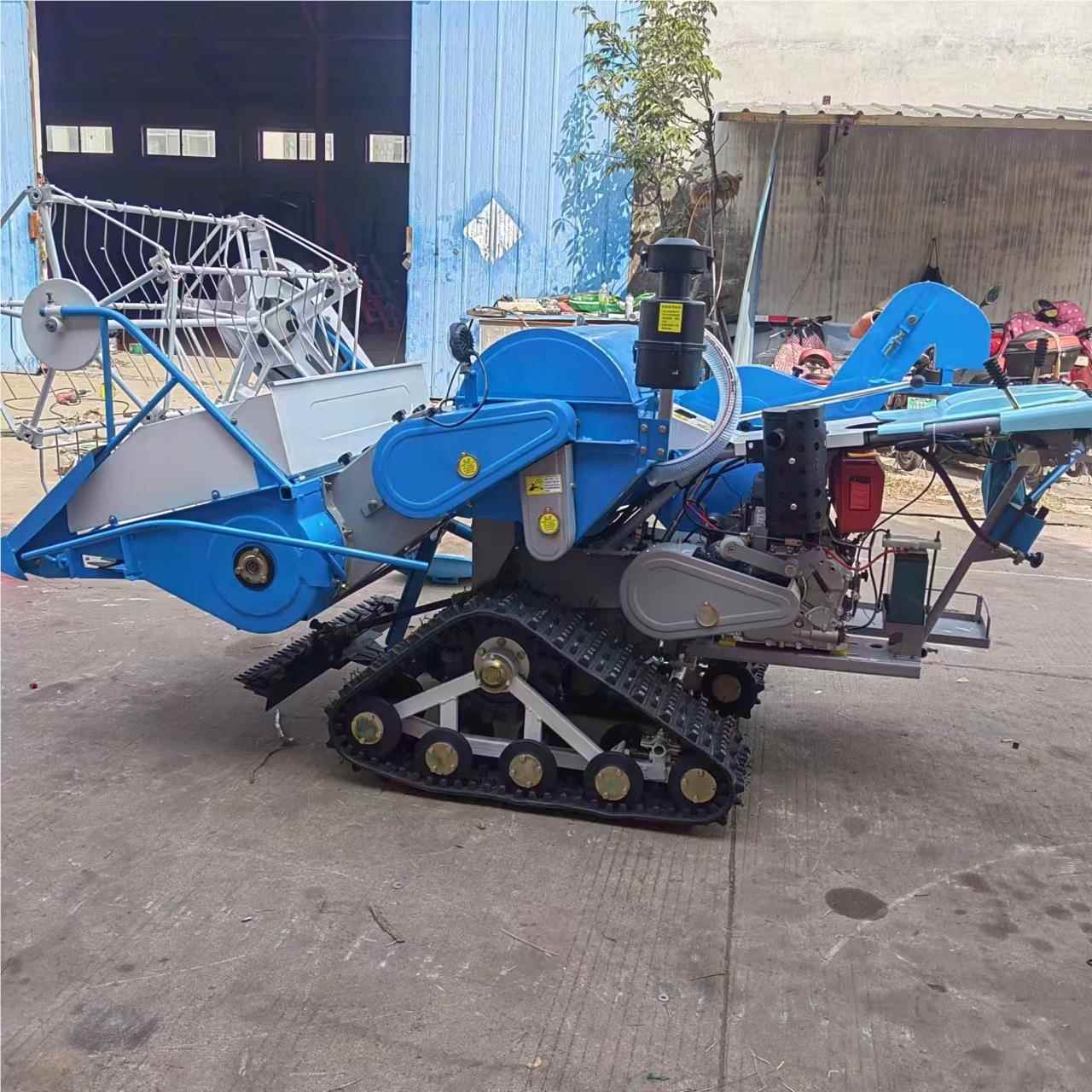 15马力区稻合麦联收割机 山区小型HX-LH动装袋收稻小谷机自 割谷