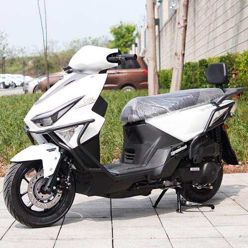 适用于三阳行SHEX125前后护杠保险杠排气防撞加厚防摔靠背配件