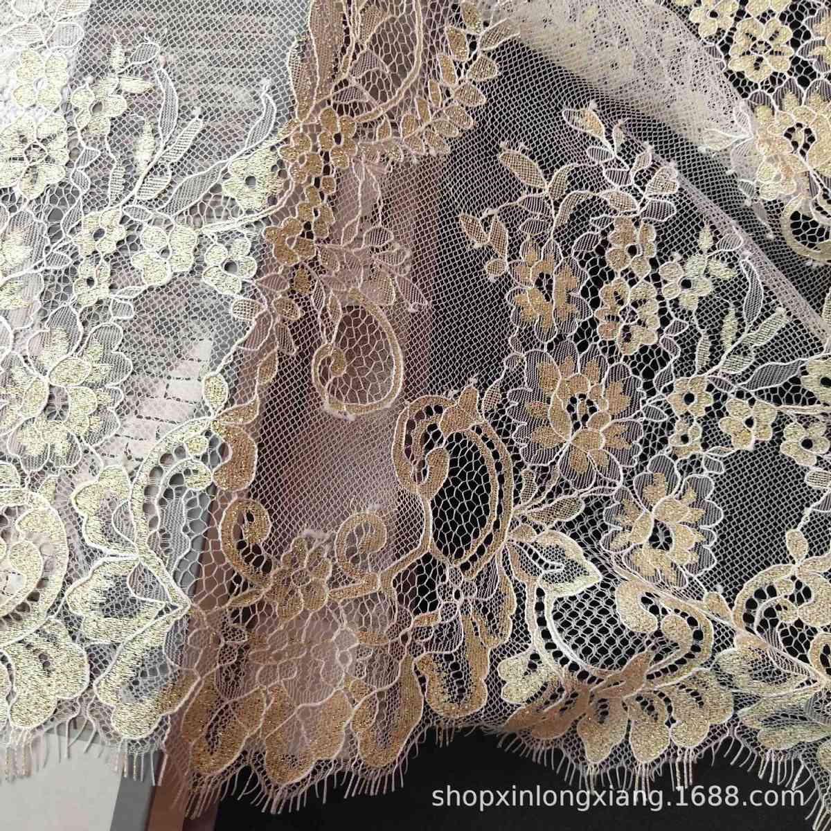 厂家1弹力5.无花边直销米现货 锦纶m 蕾丝睫毛