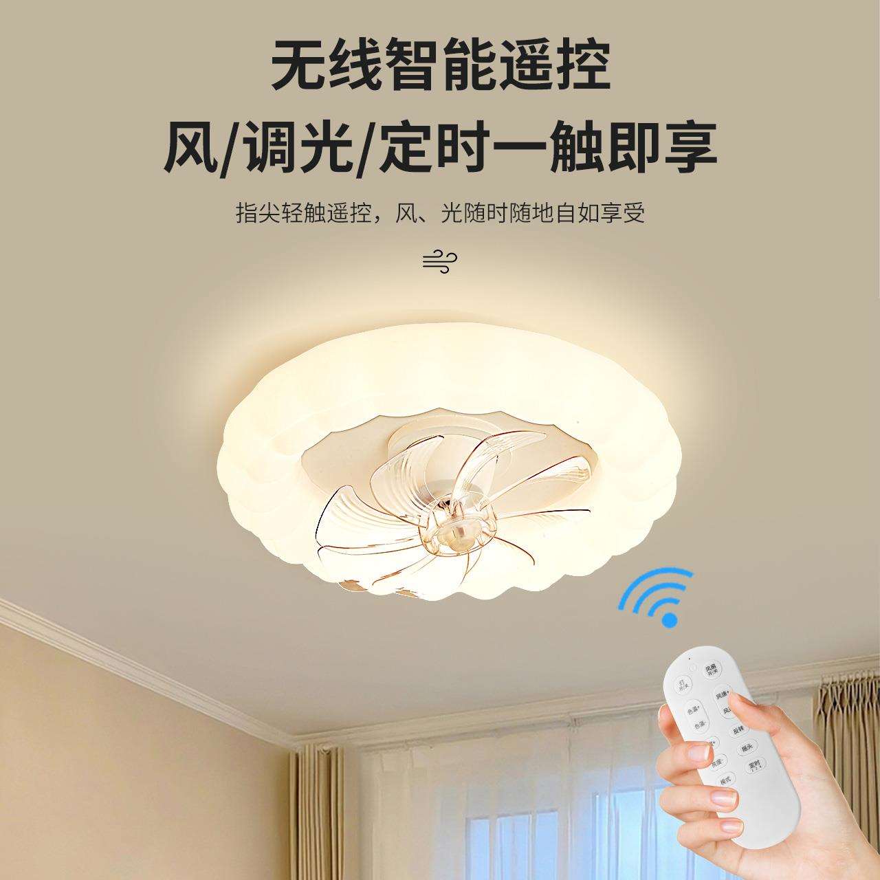 摇头风扇灯吸顶主灯现代简约灯具卧室灯客厅灯泡泡灯中山直销