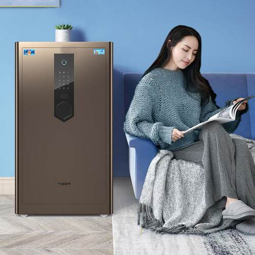 虎牌保险柜家用办公室80/1米大型商用指纹密码全钢防盗智能保管箱