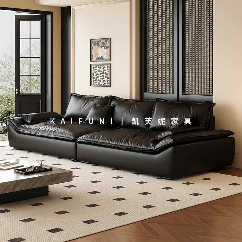 凯芙妮2026新款帆船真皮沙发头层牛皮现代简约客厅小户型意式极简