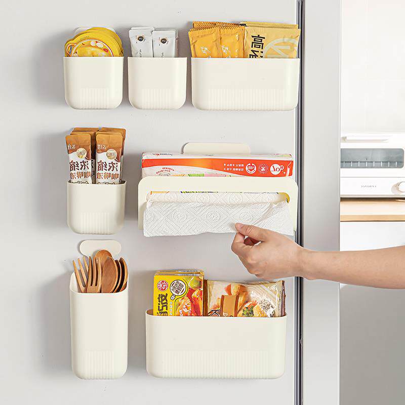 磁吸置物架冰箱侧边面厨房湿巾调料瓶免打孔收纳神器抽纸盒纸巾架