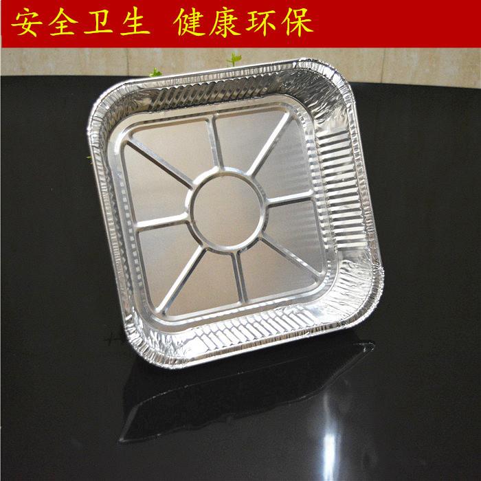 A5L正方形铝箔盒 烘焙锡纸盒焗饭盒蛋糕模具盒烤箱烘焙铝箔餐盒批图片