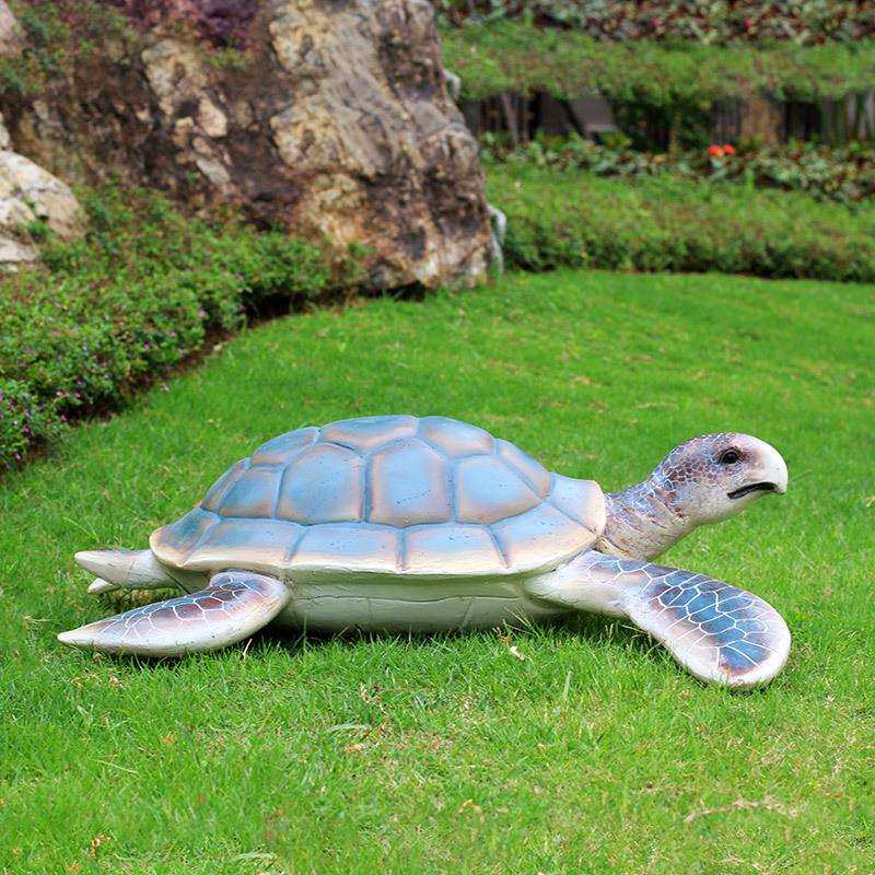 海洋生物玻璃钢发光雕塑花园海星珊瑚仿真大海龟摆件楼盘装饰小品