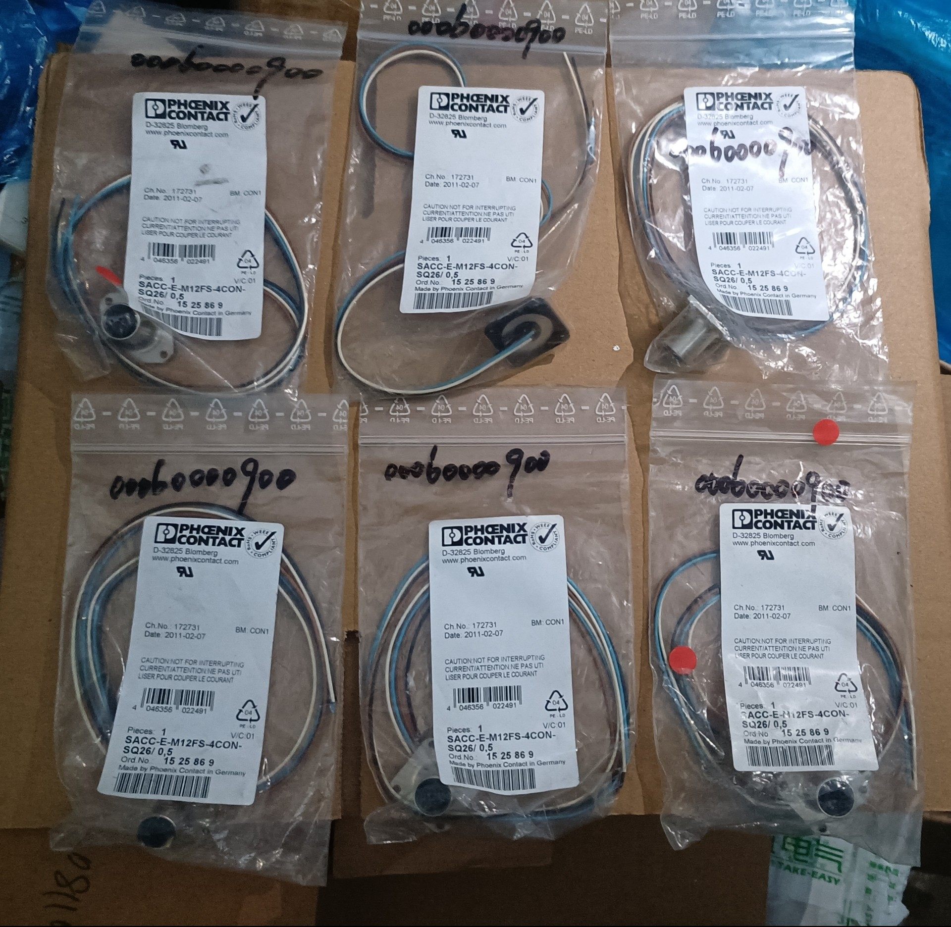 全新原装菲尼克斯连接线1525869，SACC-E-M12F