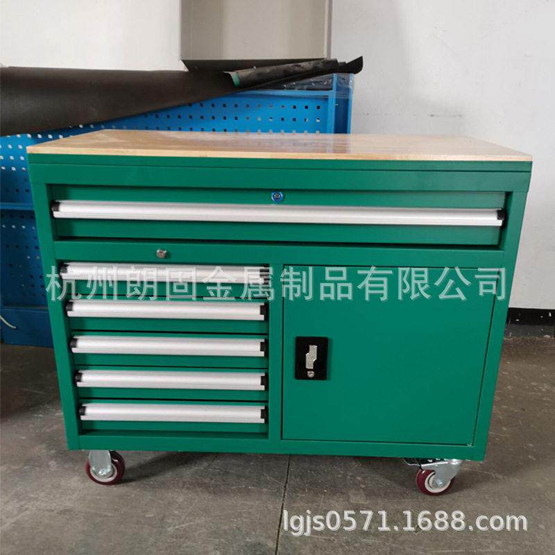 朗固8抽屉可移动工具车95109含柜内2汽修零件搬运手推车现货小车
