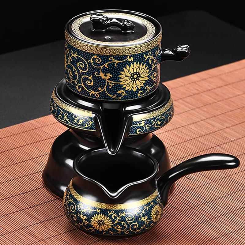 功夫茶具套装家用办公室会客玻璃泡茶壶陶瓷茶杯组合小型干泡茶盘