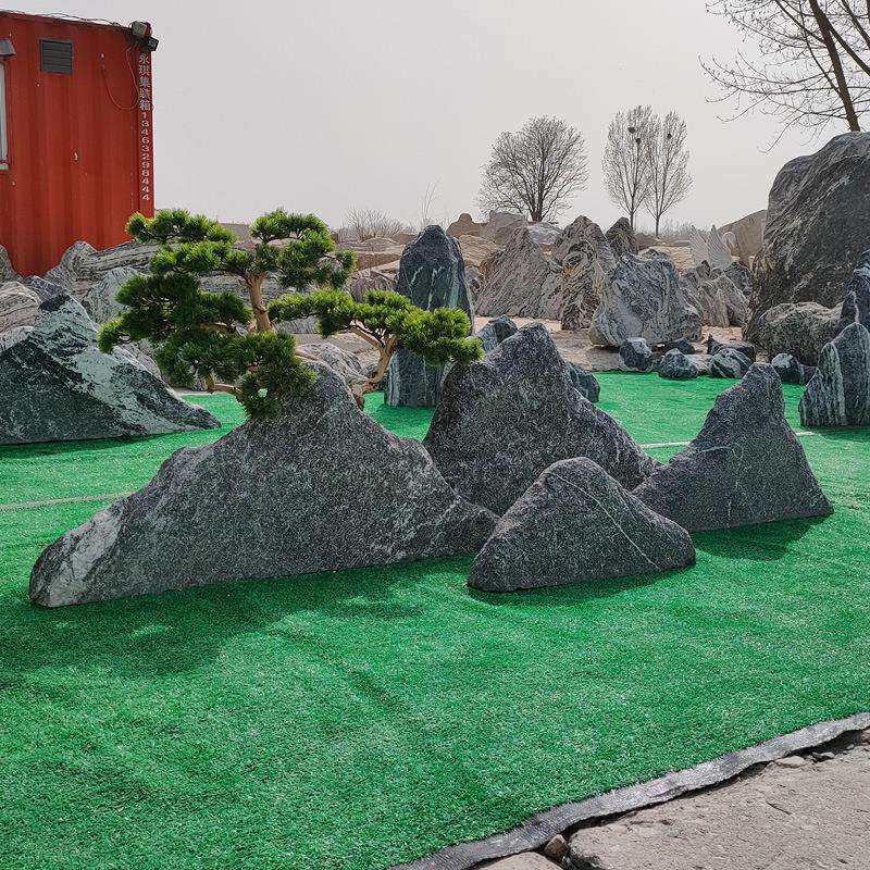 石雕雪浪石 泰山石切片组合切片园林景观枯山水造景厂家现货销售