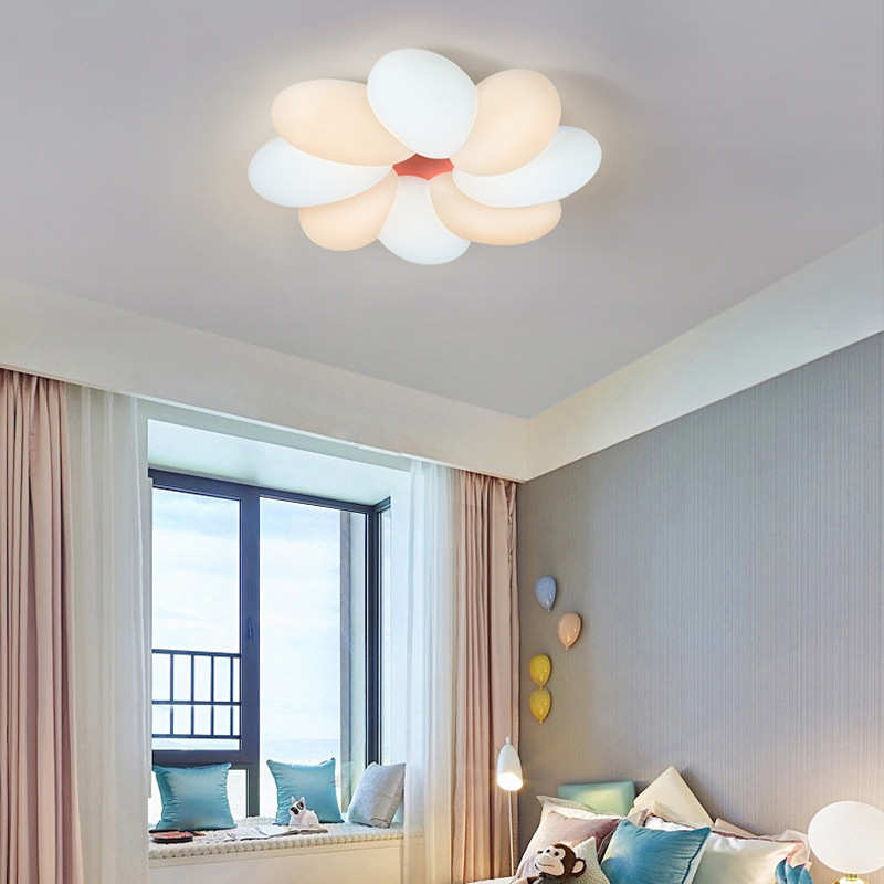 卧室灯温馨浪漫婚房灯具现代简约创意花瓣led吸顶灯北欧个性客厅