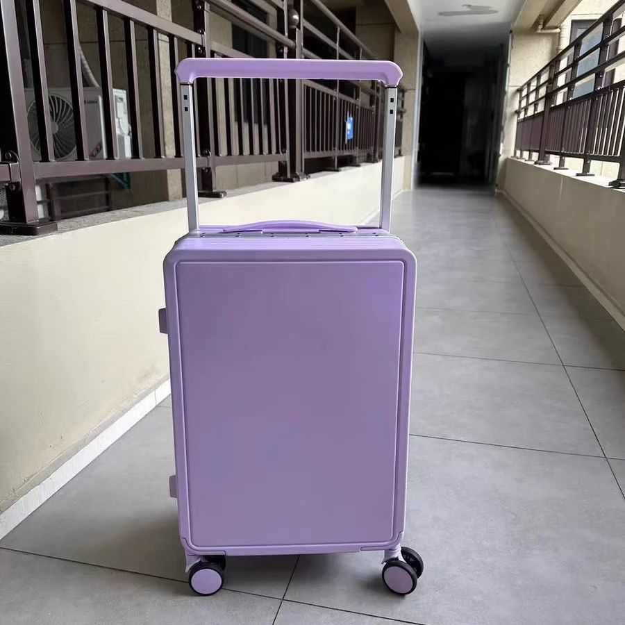 宽拉杆行李箱女铝框20寸登机箱万向轮静音旅行箱大容量密码皮箱子